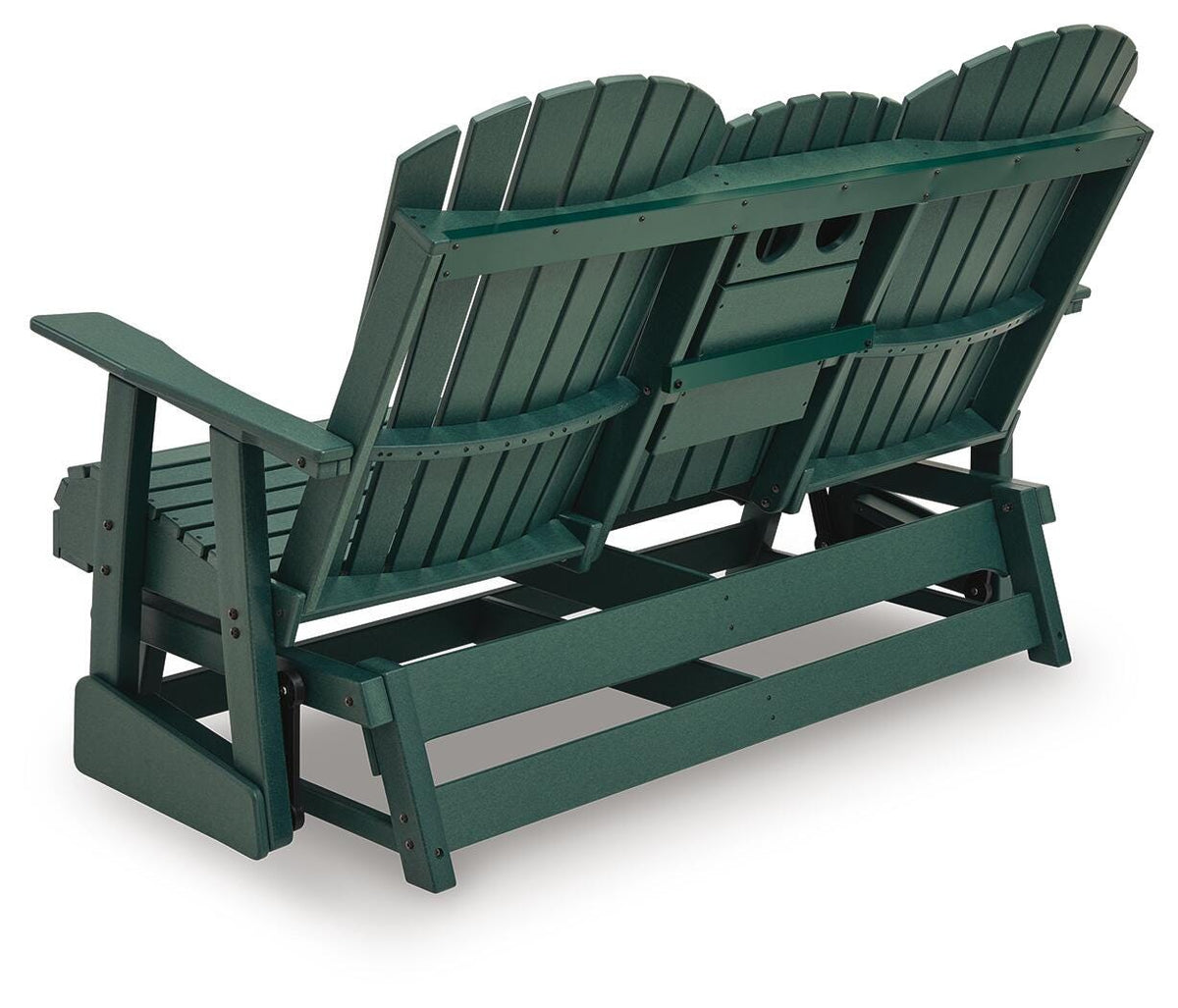 Hyland Green Outdoor Loveseat Glider - Ornate Home