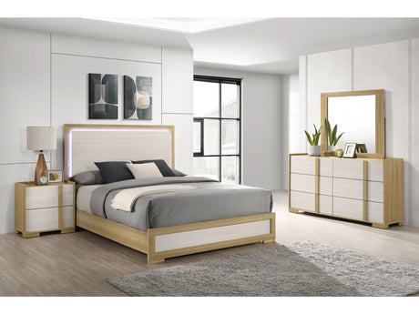 Hyland Natural 4-piece Eastern King Bedroom Set - Ornate Home