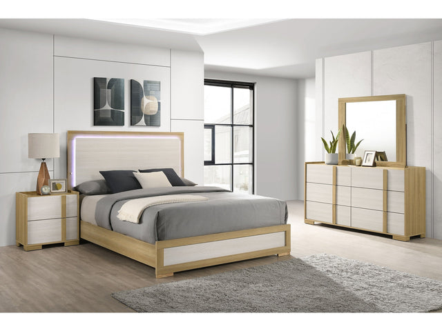 Hyland Natural 4-piece Queen Bedroom Set - Ornate Home