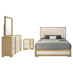 Hyland Natural 4-piece Queen Bedroom Set - Ornate Home