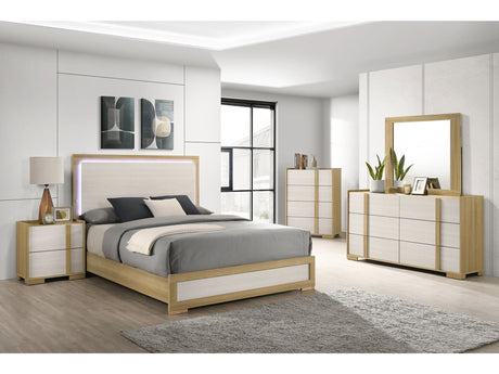 Hyland Natural 5-piece Eastern King Bedroom Set - Ornate Home