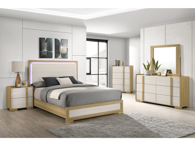 Hyland Natural 5-piece Eastern King Bedroom Set - Ornate Home