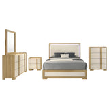 Hyland Natural 5-piece Queen Bedroom Set - Ornate Home