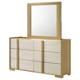 Hyland Natural/White  Dresser with Mirror - Ornate Home