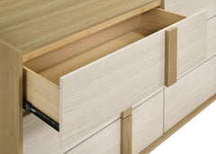 Hyland Natural/White  Dresser with Mirror - Ornate Home