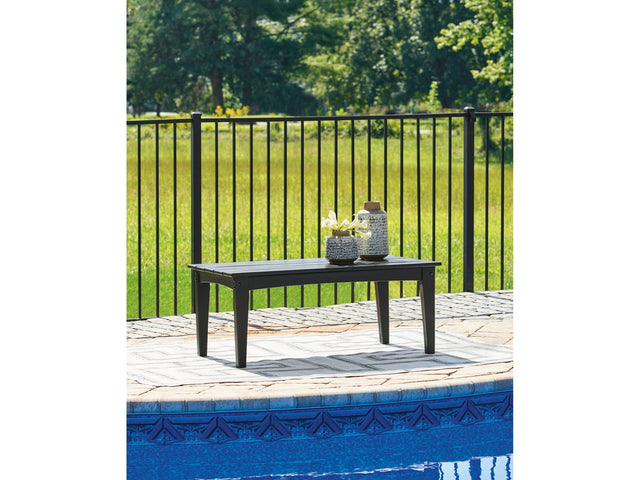 Hyland wave Black Outdoor Coffee Table - Ornate Home