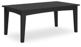 Hyland wave Black Outdoor Coffee Table - Ornate Home