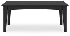 Hyland wave Black Outdoor Coffee Table - Ornate Home