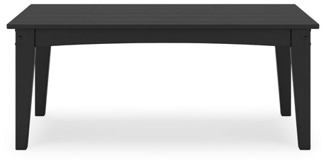 Hyland wave Black Outdoor Coffee Table - Ornate Home