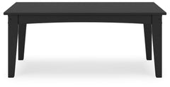 Hyland wave Black Outdoor Coffee Table - Ornate Home