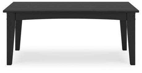 Hyland wave Black Outdoor Coffee Table - Ornate Home