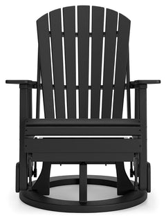 Hyland wave Black Outdoor Swivel Glider Chair - Ornate Home