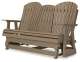 Hyland wave Driftwood Outdoor Glider Loveseat - Ornate Home