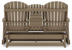 Hyland wave Driftwood Outdoor Glider Loveseat - Ornate Home