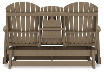Hyland wave Driftwood Outdoor Glider Loveseat - Ornate Home