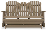 Hyland wave Driftwood Outdoor Glider Loveseat - Ornate Home