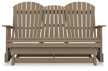 Hyland wave Driftwood Outdoor Glider Loveseat - Ornate Home