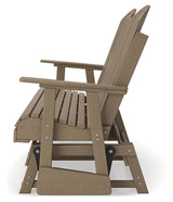 Hyland wave Driftwood Outdoor Glider Loveseat - Ornate Home