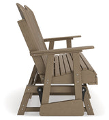 Hyland wave Driftwood Outdoor Glider Loveseat - Ornate Home