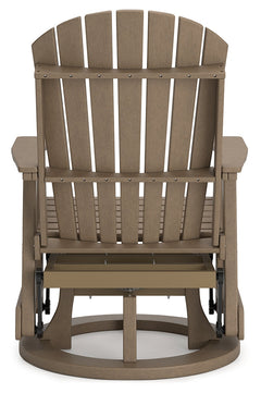 Hyland wave Driftwood Outdoor Swivel Glider Chair - Ornate Home