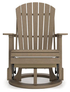 Hyland wave Driftwood Outdoor Swivel Glider Chair - Ornate Home