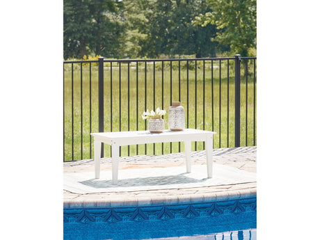 Hyland wave White Outdoor Coffee Table - Ornate Home