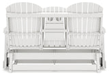 Hyland wave White Outdoor Glider Loveseat - Ornate Home