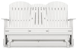 Hyland wave White Outdoor Glider Loveseat - Ornate Home
