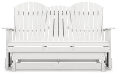 Hyland wave White Outdoor Glider Loveseat - Ornate Home