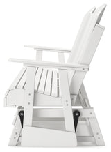 Hyland wave White Outdoor Glider Loveseat - Ornate Home