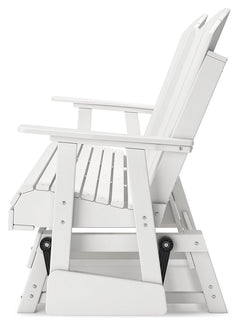 Hyland wave White Outdoor Glider Loveseat - Ornate Home