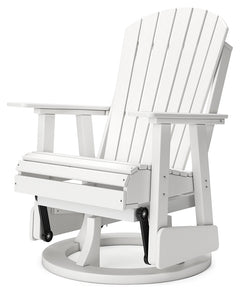 Hyland wave White Outdoor Swivel Glider Chair - Ornate Home