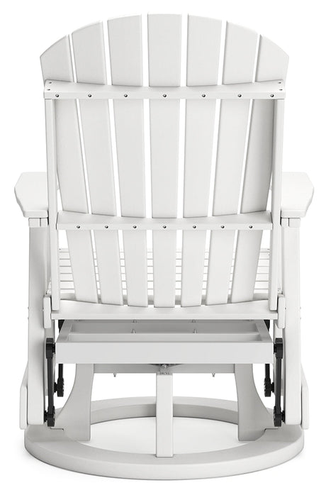 Hyland wave White Outdoor Swivel Glider Chair - Ornate Home
