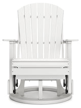 Hyland wave White Outdoor Swivel Glider Chair - Ornate Home