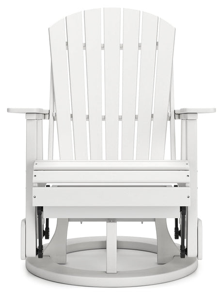 Hyland wave White Outdoor Swivel Glider Chair - Ornate Home
