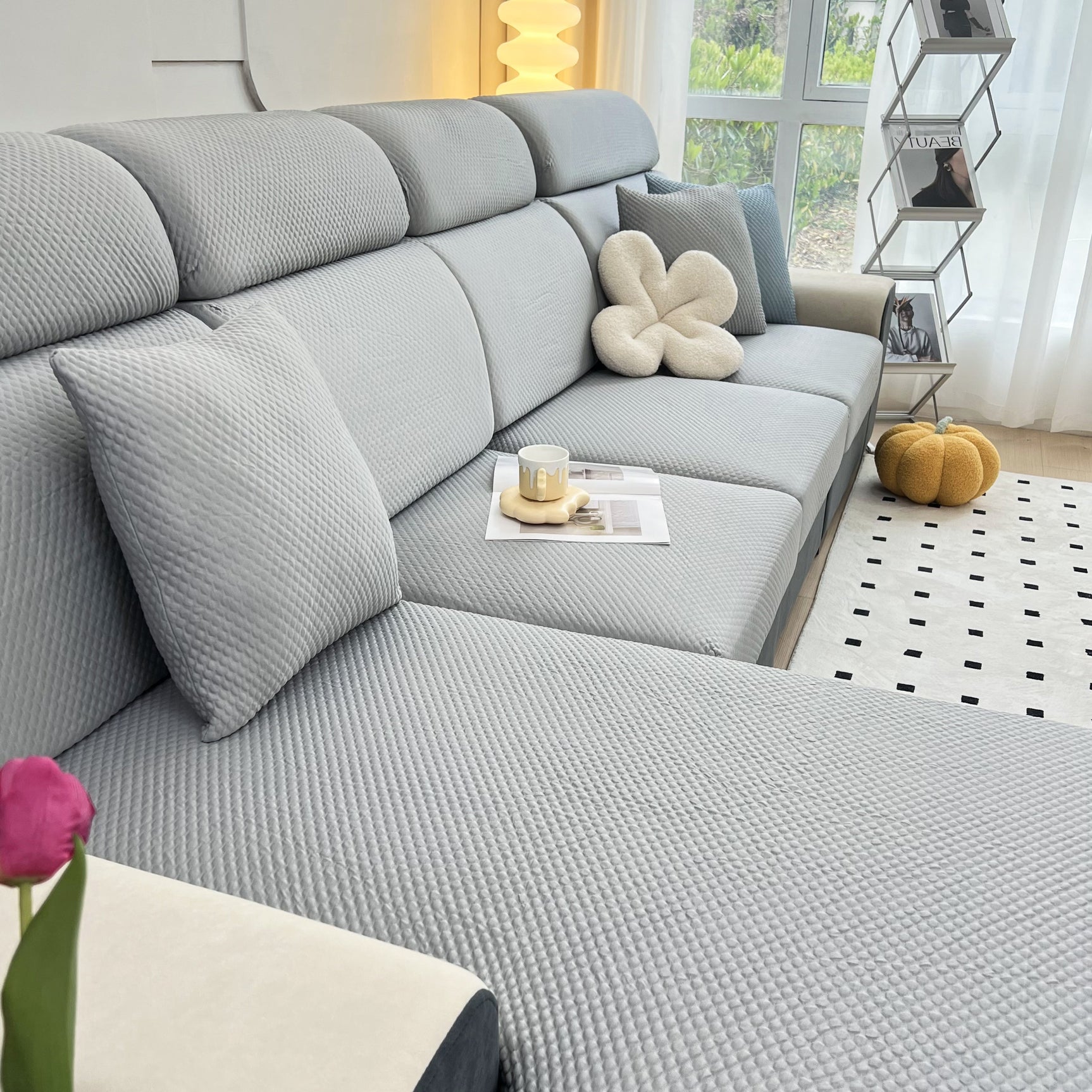 Cooling Stretch Sofa Seat Cushion Covers, Slip Covers for Cushions, Universal Couch Cushion Protector