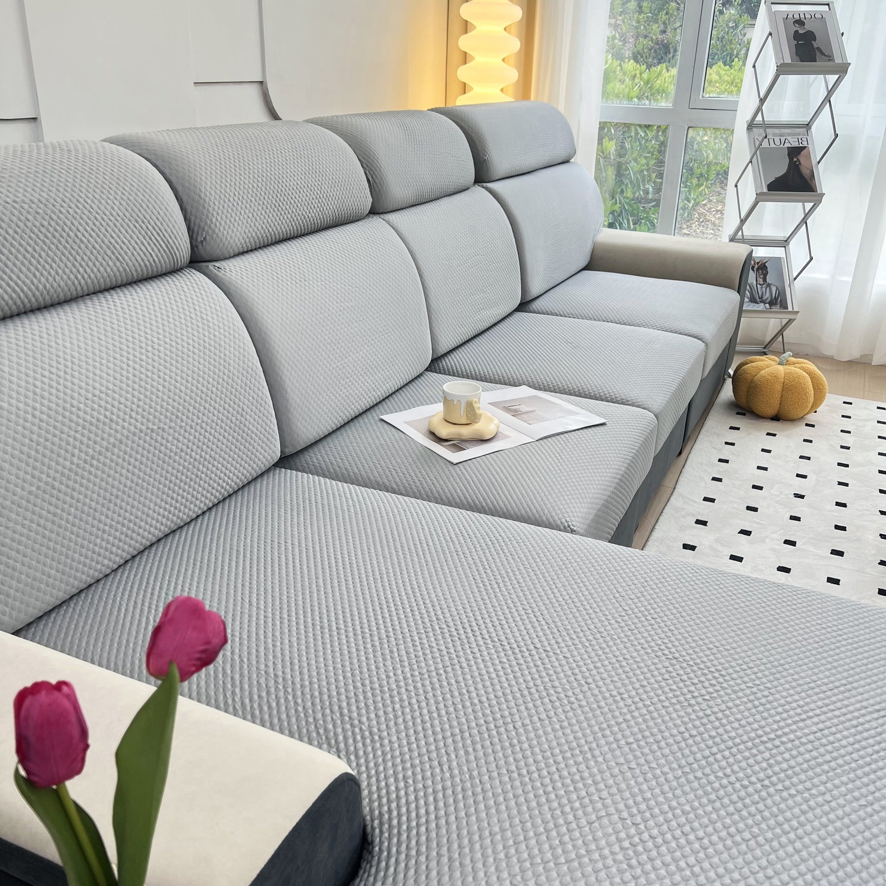 Cooling Stretch Sofa Seat Cushion Covers, Slip Covers for Cushions, Universal Couch Cushion Protector