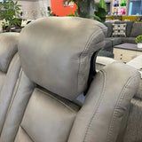 The Man-Den Gray Power Reclining Sofa & Loveseat - Ornate Home