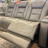 The Man-Den Gray Power Reclining Sofa - Ornate Home