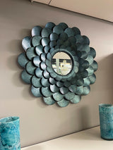 Deunoro Blue Accent Mirror - Ornate Home