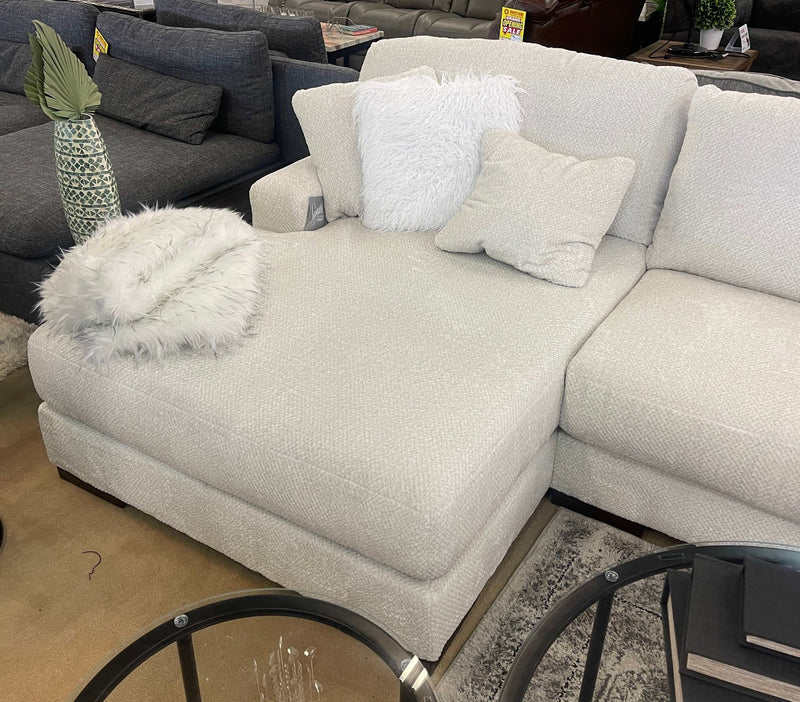 Zada Ivory 5pc LAF Chaise Sectional - Ornate Home