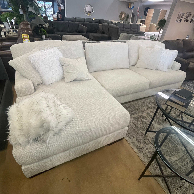 Zada Ivory 2pc LAF Chaise Sectional - Ornate Home