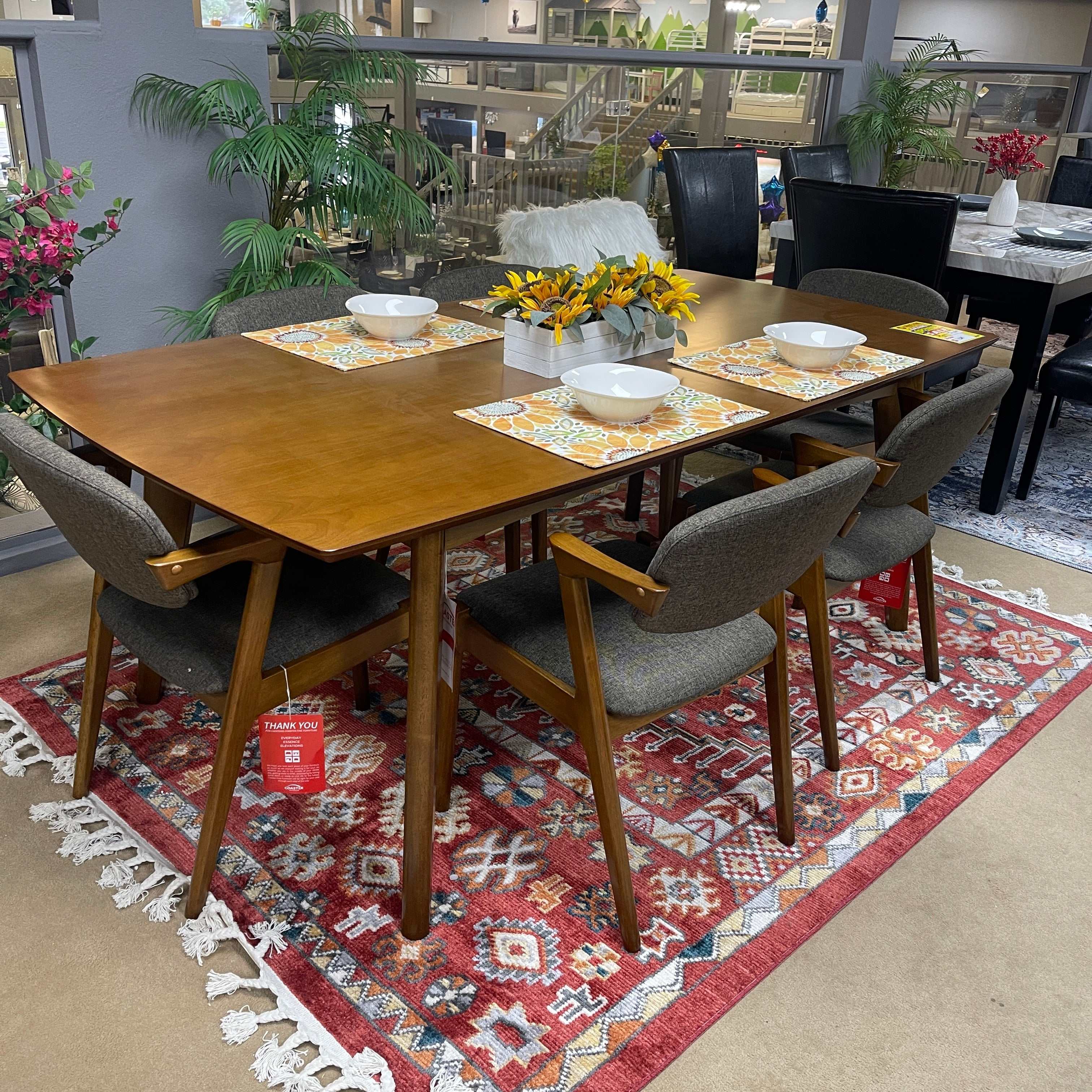 Malone Dark Walnut & Grey Dining Room Sets - Ornate Home