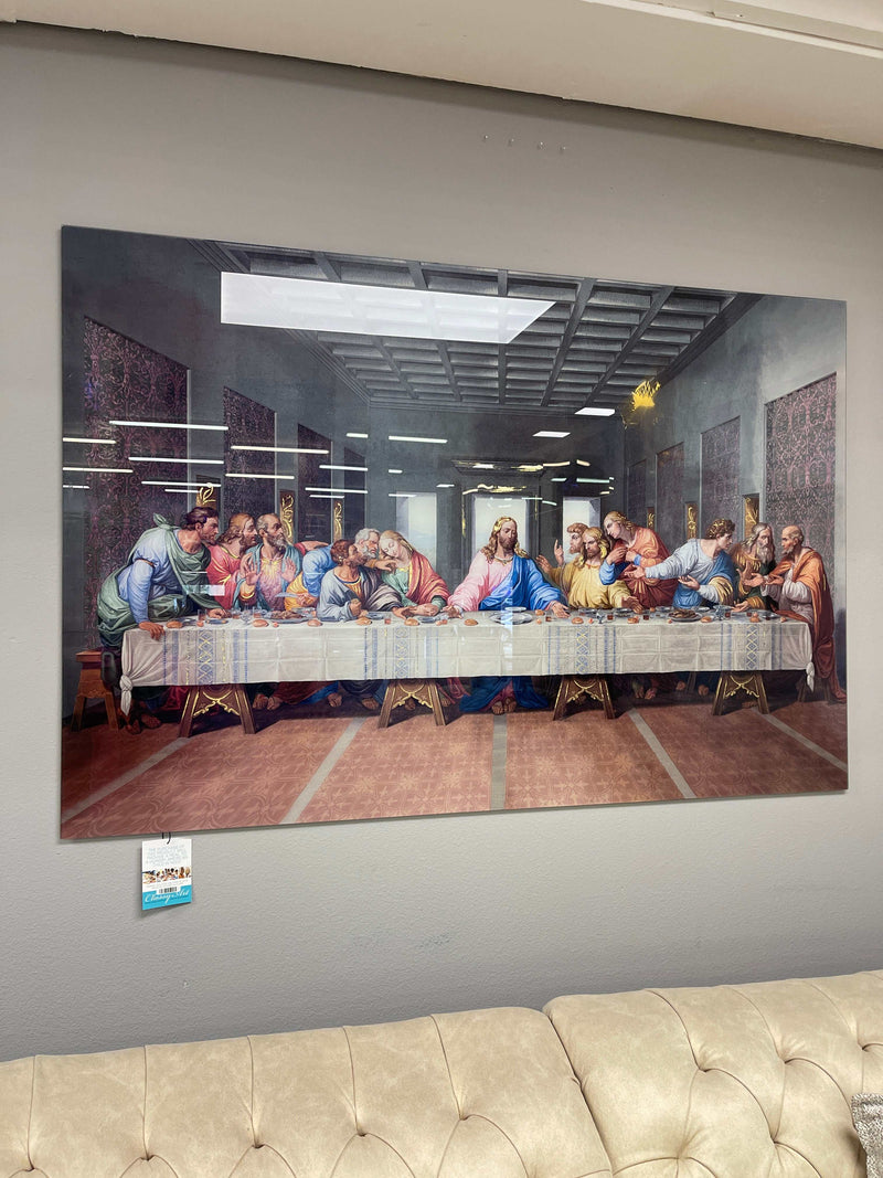 Last Supper Tempered Glass w / Foil Wall Art - Ornate Home