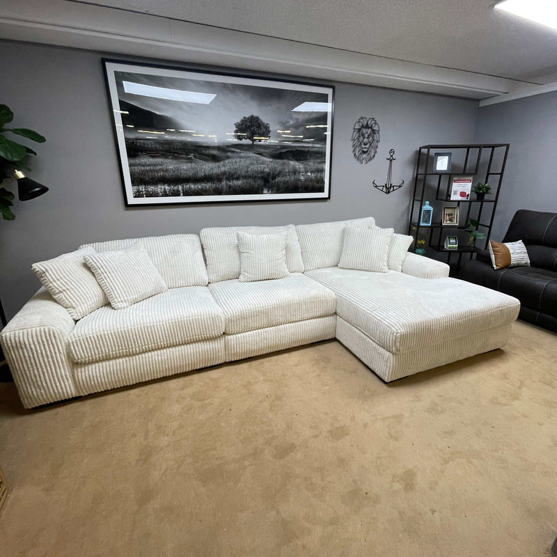 Sunny Ivory Corduroy Velvet Modular Sectional Units - Create your own Style - Ornate Home