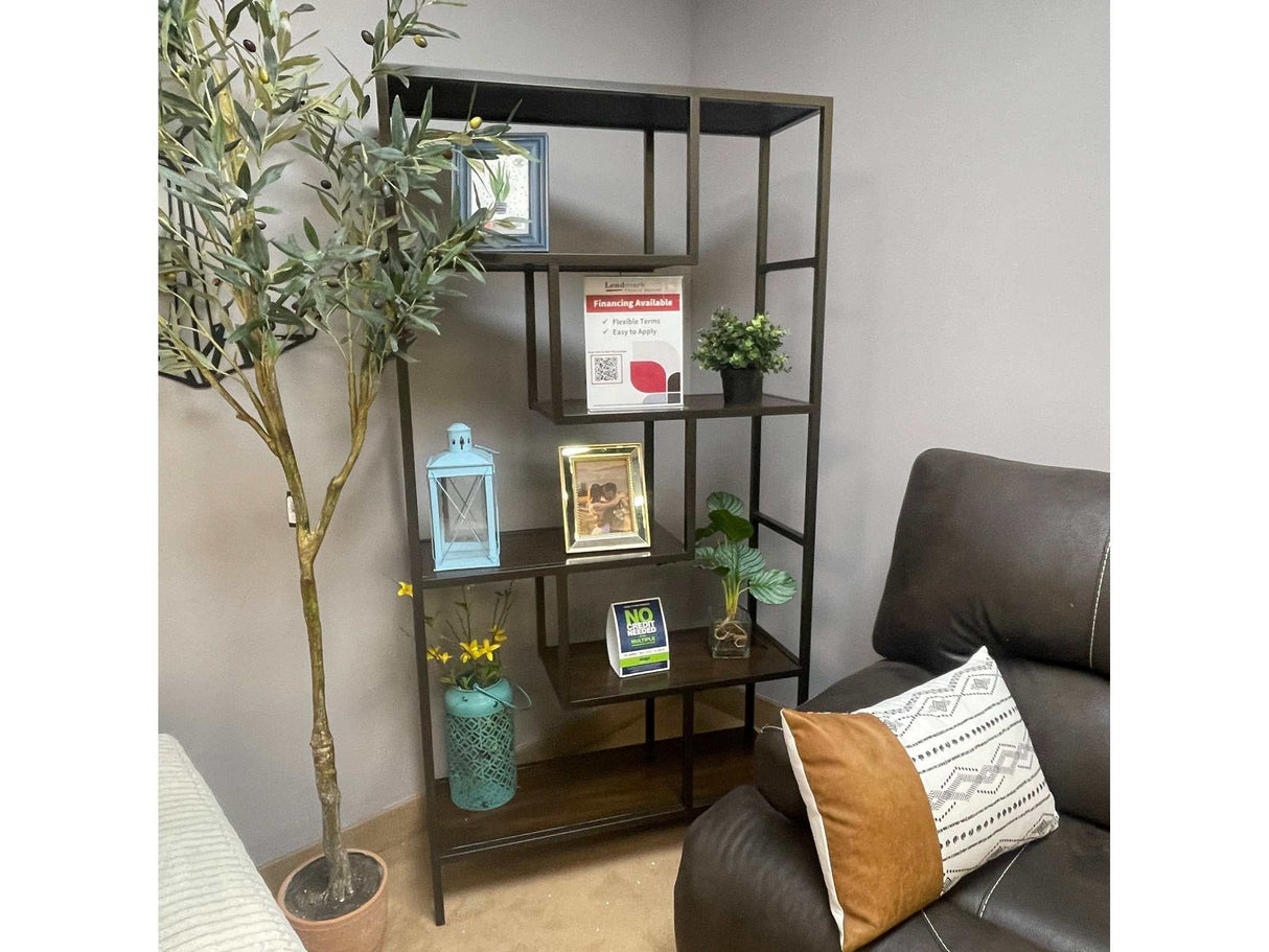 Frankwell Brown/Black Bookcase - Ornate Home