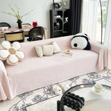 Cooling Textured Sofa Cover Washable Soft Couch Throw Blanket for Summer & Pets