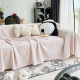 Cooling Textured Sofa Cover Washable Soft Couch Throw Blanket for Summer & Pets