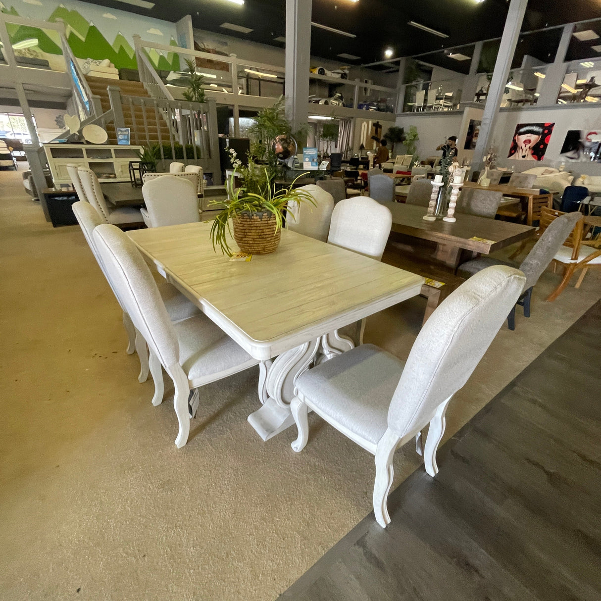 Arlendyne Antique White Dining Room Set / 9pc - Ornate Home