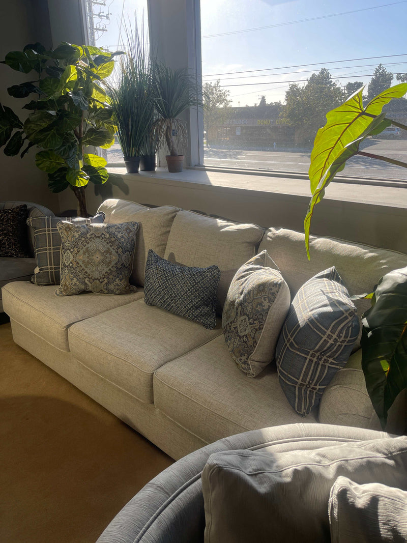 Traemore Beige Linen Queen Sofa Sleeper - Ornate Home